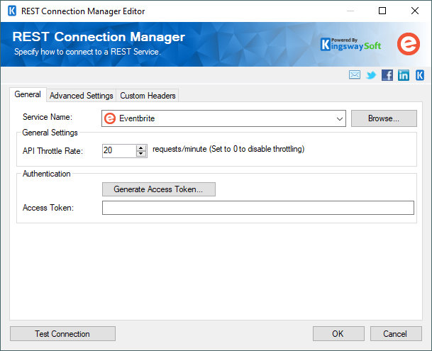 SSIS REST Eventbrite Connection Manager